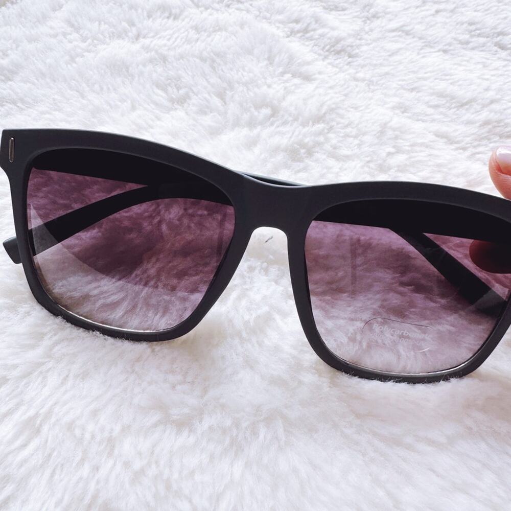 Otto Charcoal Angular Frame Sunglasses NWT - image 2